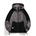 Jacket Outdoor Hoodie Kombinasi Abu Hitam
